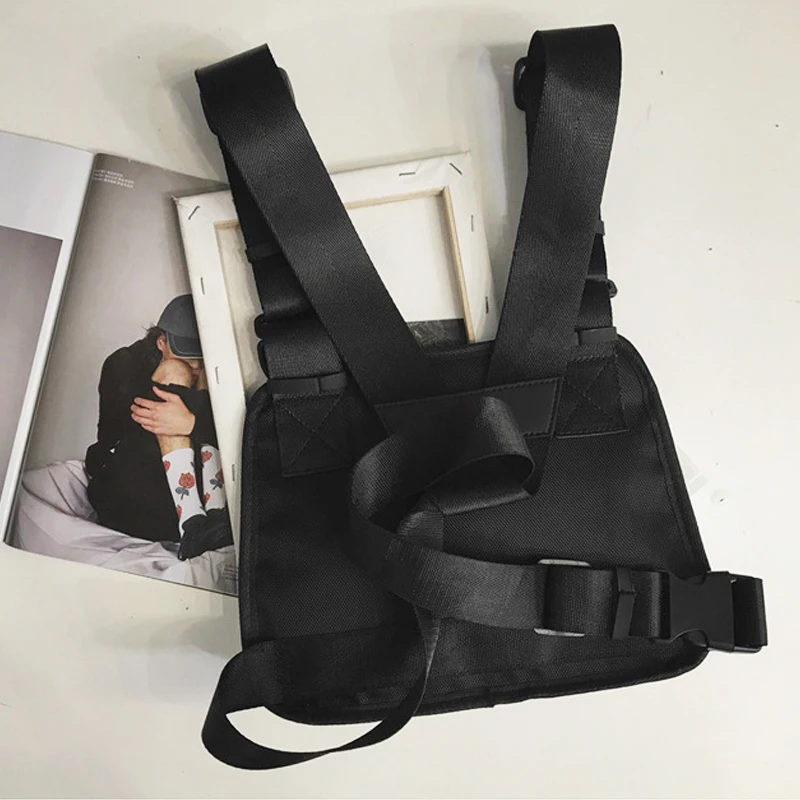 Multi-function Street Style Women Vest Strap Hip-Hop Men Chest Rig Bag Vest Pack Male Reflective Tactical  Waist Bags