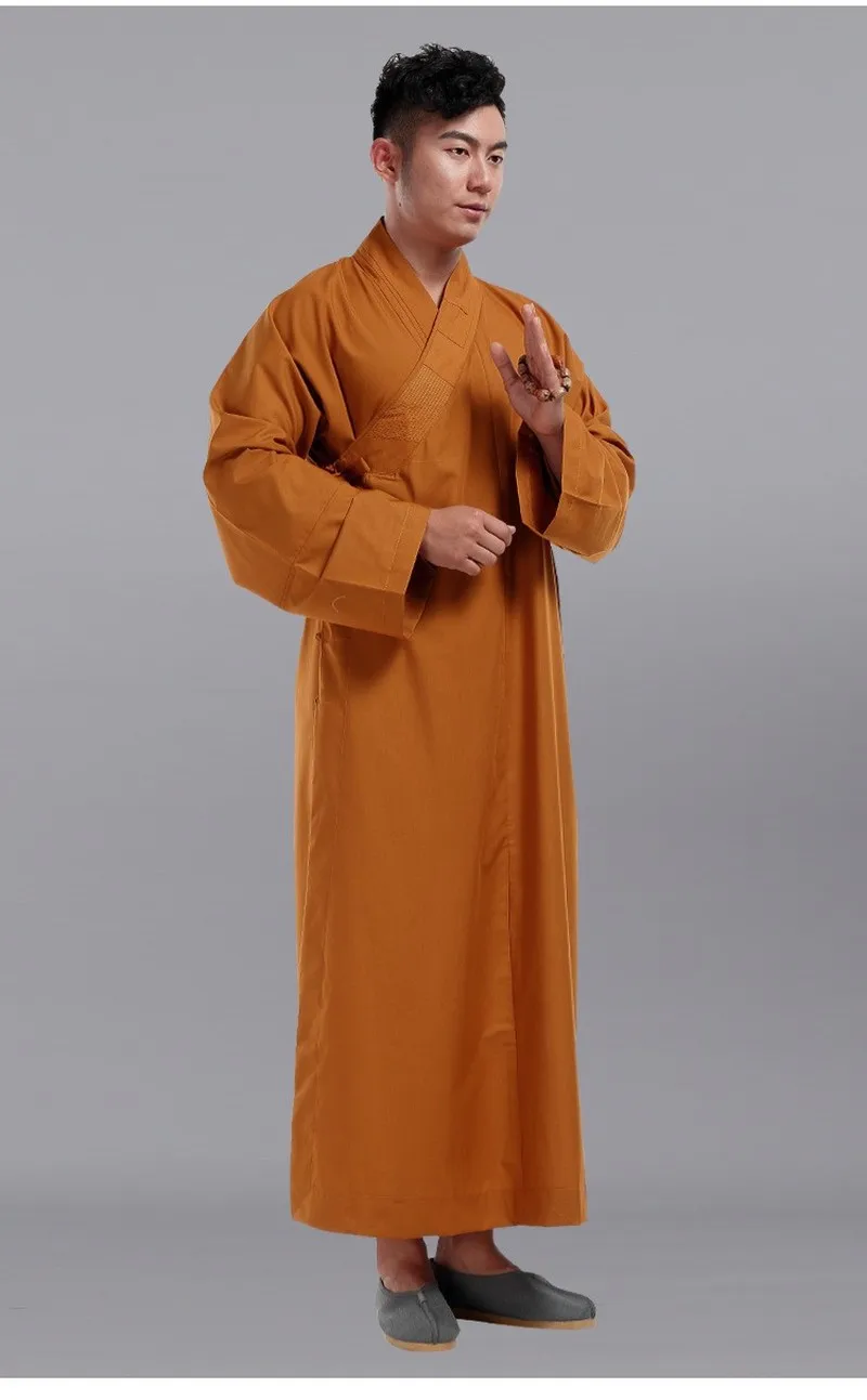 Хлопковая буддийская одежда шаолин монах форма кунг фу костюм для медитации