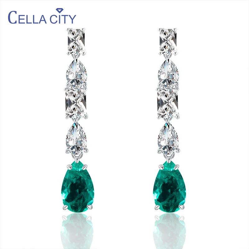

Серьги-подвески из серебра 925 пробы в форме капли