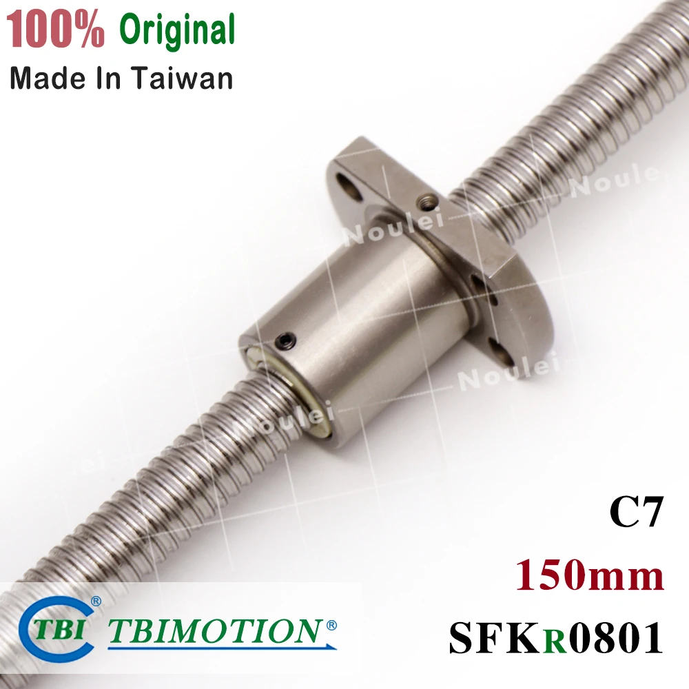 TBI шариковый винт 0801 C7 150 мм с SFK шариковой гайкой SFK0801 концевой механической