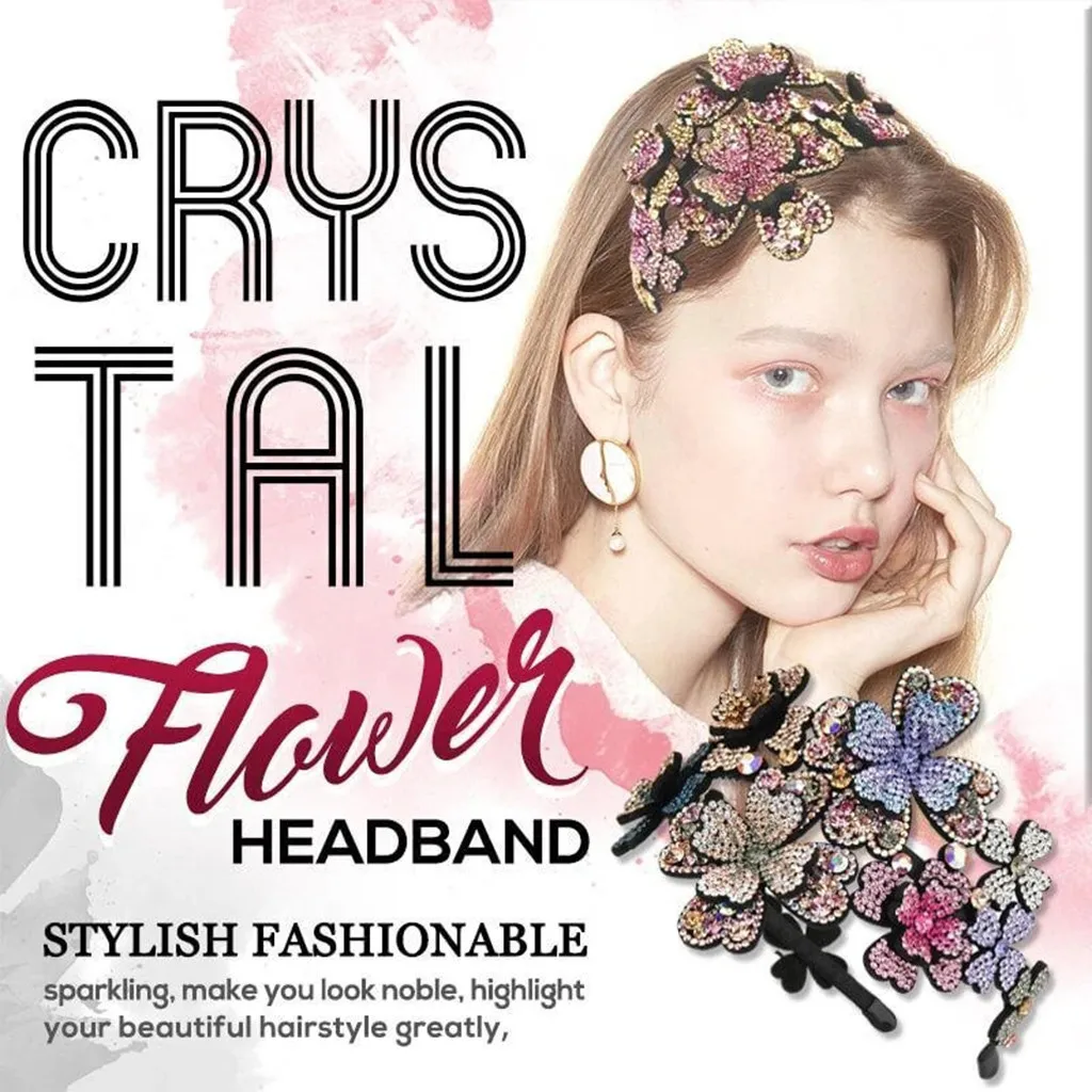

2021 slip crystal wide edge headband with drill and teeth Women Fashion Sparkling Hair Band Crystal Accessory spinki do włosów