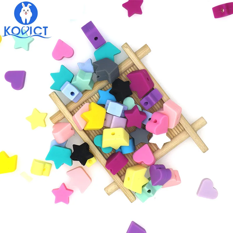 Прорезыватель для зубов Kovict 30 шт. звезда сердце корона аксессуары пищевой класс