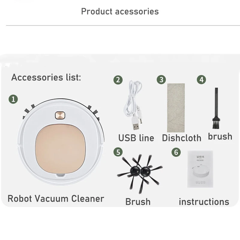 Смарт робот пылесос Многофункциональный USB для автоматической уборки всасывания