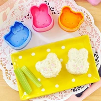 3pcslot cute 3d cartoon sushi maker children rice ball mould diy tool kitchen accessories rice roll mold rice ball makers