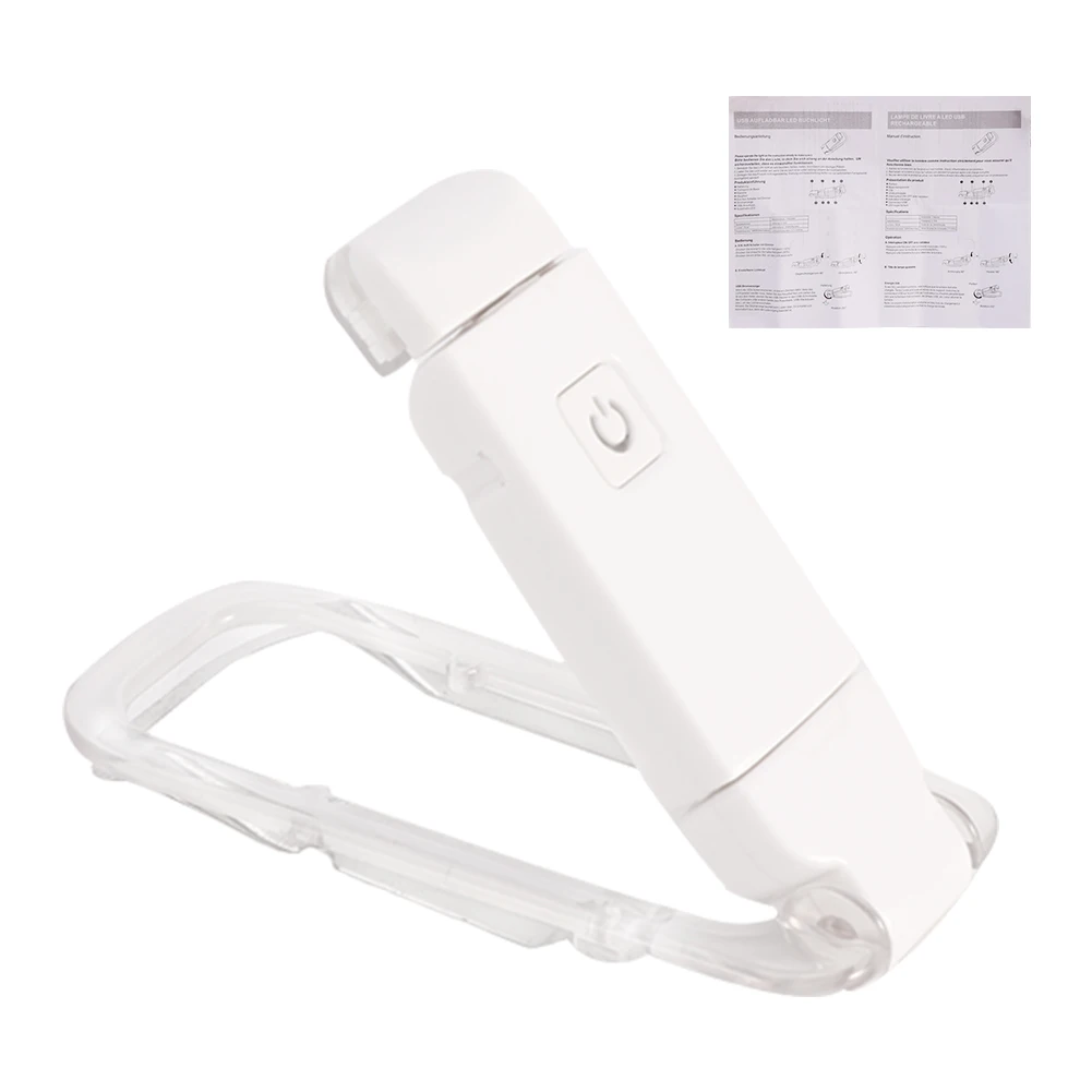 

Складная USB-лампа для чтения с клипсой, 2 уровня яркости