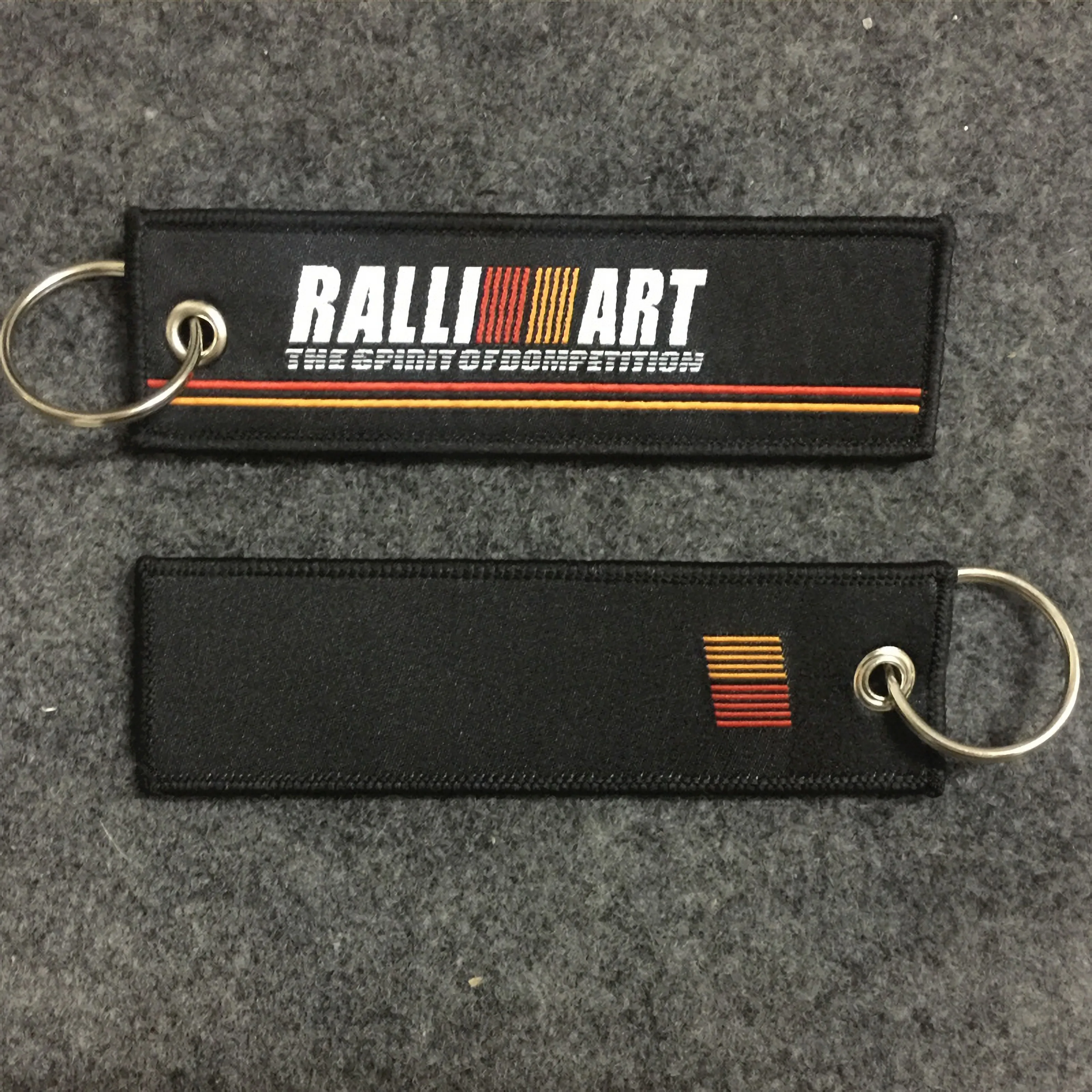 Автомобильный брелок JDM RALLIART вышитая бирка ремешок для гонок Mitsubishi outlander lancer asx