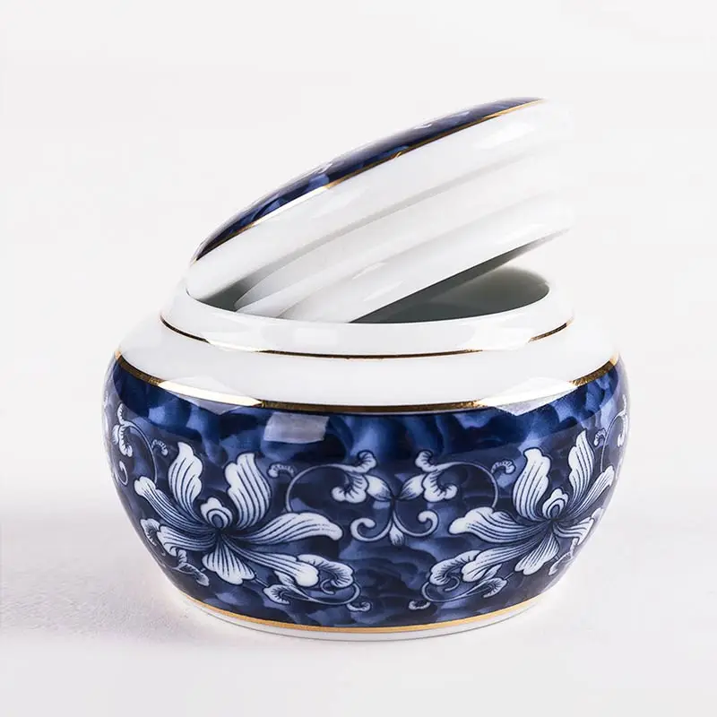 Мини Синяя Керамическая урна маленькие урны для кремации похоронные домашних