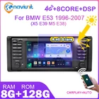 Автомагнитола 2 din, android 10, стерео с экраном для BMW X5 E53 5 Series E39 M5 1996-2007 Carplay, интеллектуальная система, мультимедийный DVD