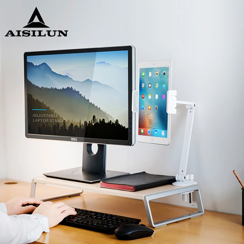 tablet holder ipad stand adjustable for mobile phone mount smartphone cradle ipad pro accessories 6 to 13inch long arm bracket free global shipping