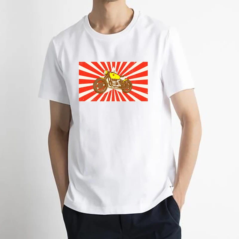 

Classic Moto Sports Cool Men Fashion Riding Motorcycle Design T-Shirt Simple Short Sleeve O-neck Male Clothes