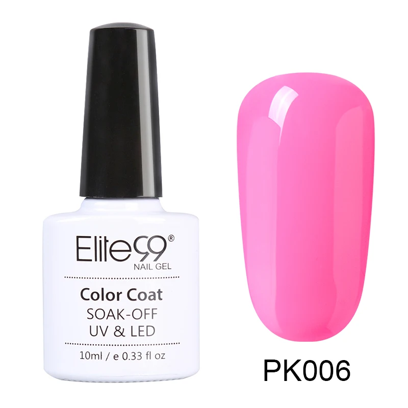 PK006 Elite99 10 мл розовый цвет УФ Гель-лак Полупостоянный праймер верхнее покрытие гель лак для ногтей, маникюр гель лак для ногтей - Цвет: PK006