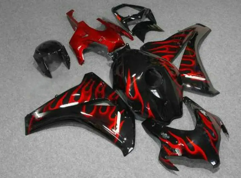 

New ABS Whole Fairings kit Fit for HONDA CBR1000RR 2008 2009 2010 2011 08 09 10 11 Custom Free Red Flame