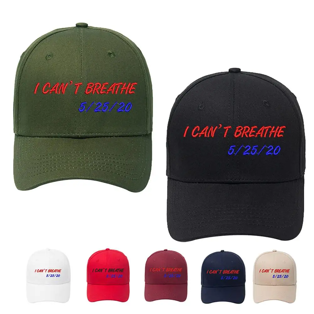

I CAN'T BREATHE Baseball Cap Embroidery Hat For Men Women Outdoors Cycling