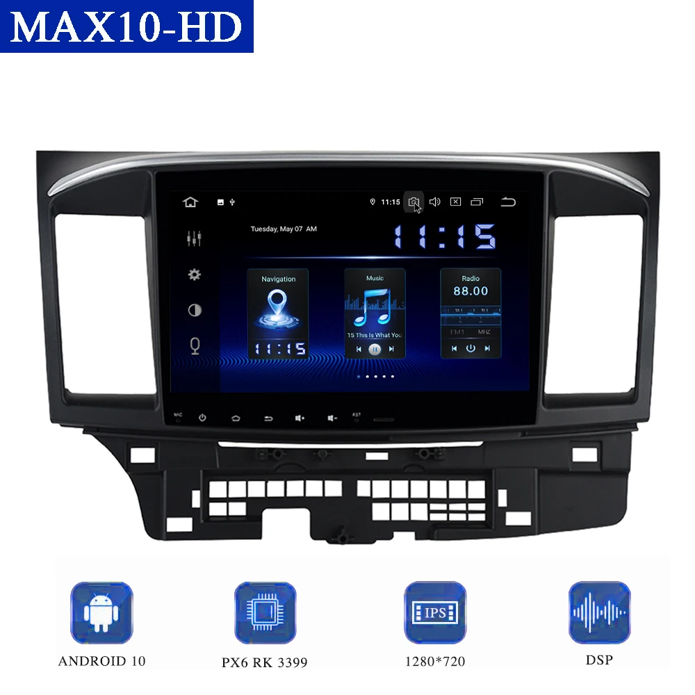 Dasaita 10 2 &quotAndroid 0 автомобильный стерео для Mitsubishi EVO Lancer 2006 2014 радио GPS Navi IPS экран TDA7850