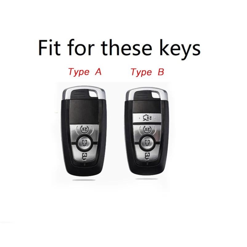 

Genuine Leather Handmade Car Key Cover key Case Protector For Ford Mondeo Fusion F150 Mustang Explorer Edge Ecosport F-150 F-250