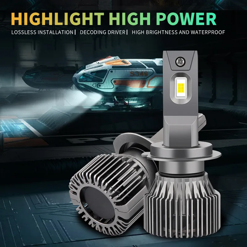 

New High Power 75W Automotive LED Headlight Super Bright Lamp Bulb for H1H4 H7 H11