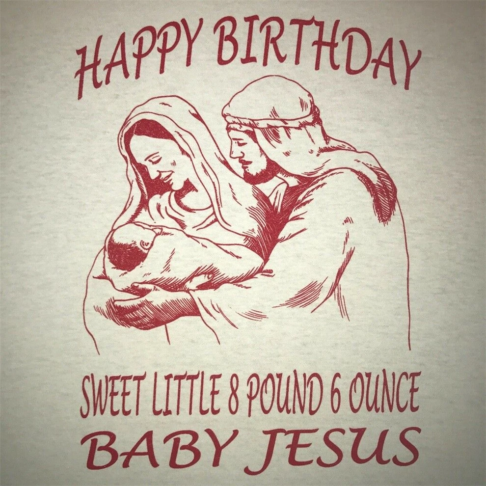 Детская футболка с изображением Иисуса на день рождения забавная Рождественская