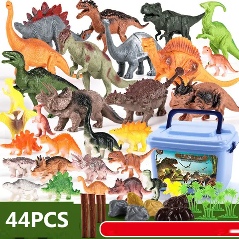 44 шт. набор Динозавров Юрского периода моделирование тираннозавра Рекс птеродактил Стегозавр модель Фигурка детская игрушка подарок с коробкой