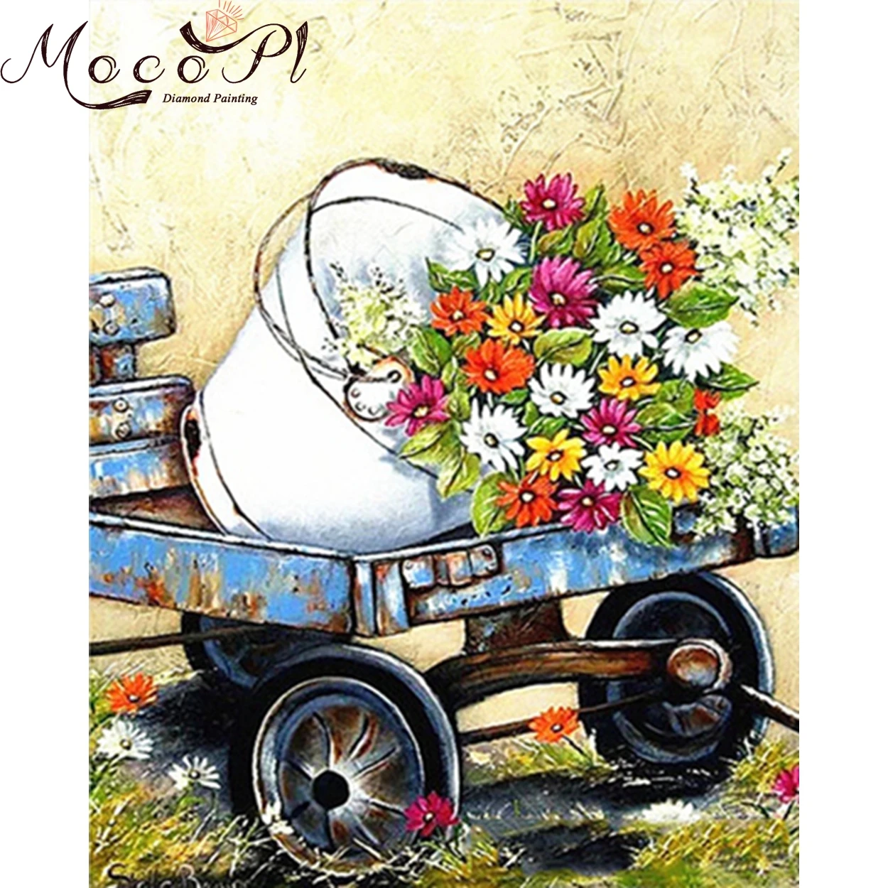 Алмазная картина с цветами полная 5D Вышивка круглая/квадратная по номерам