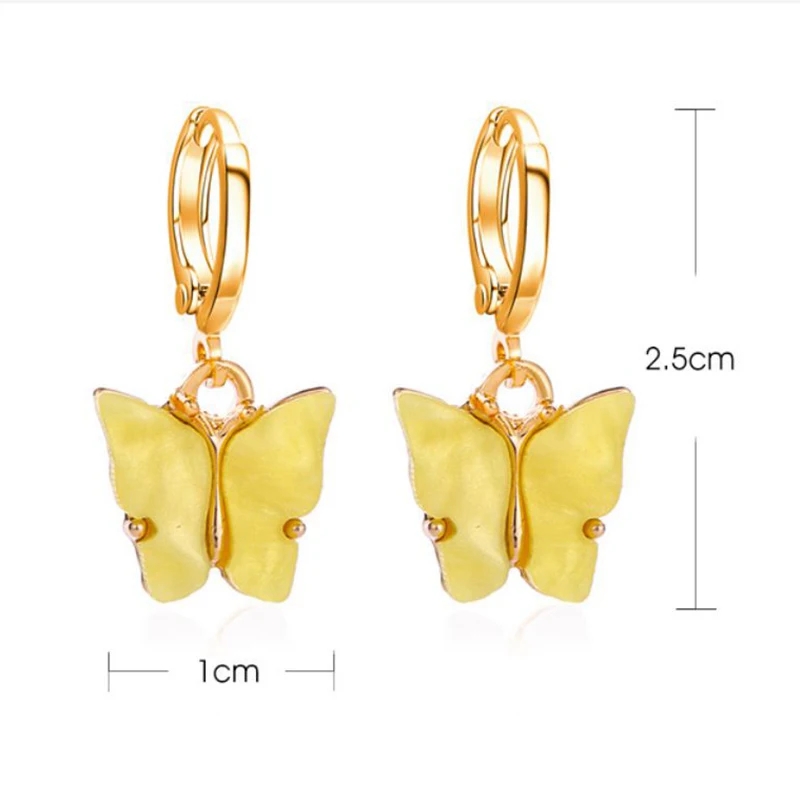 

1Pair Fashion Butterfly Stud Earrings Women Scrub Butterfly Earrings Simple Animal Earrings Women elegant Jewelry Accessories