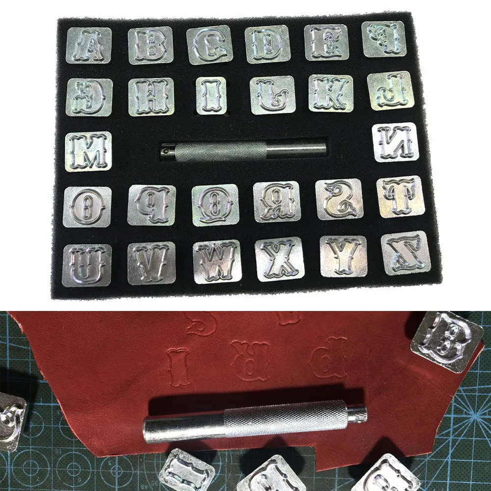 

36pcs Metal Alphabet Number Digital Stamp Punch Set For Leather English Letter Printing Art Craft Handmade Carving Tools