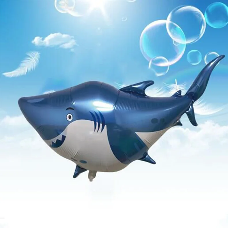 Животное мультфильм воздушный шар из фольги большая акула детская игрушка на
