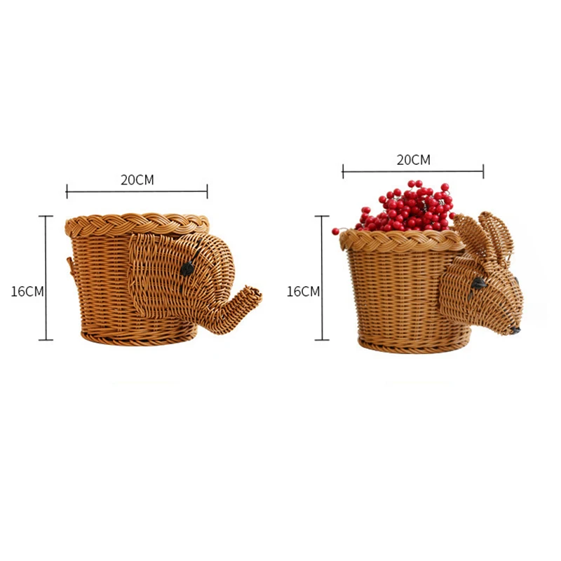 Rattan Woven Braided Rustic Primitive Style Country Home Decor Fruits Storage |