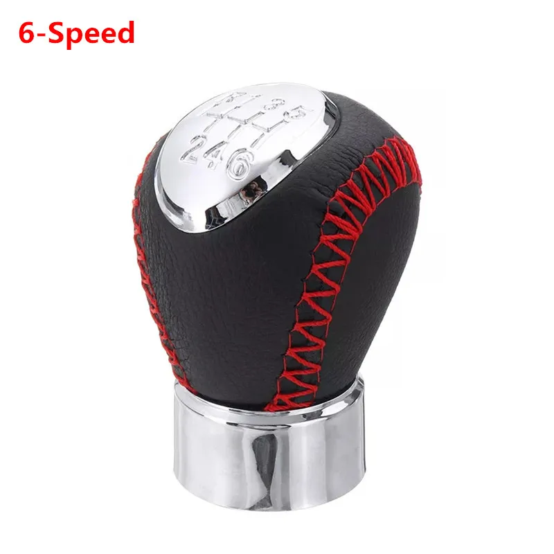 Red Stitch 6-Speed 56-speed MT ручка переключения передач для Mazda 6 GG/GY 5 CR 3 BK 323/323F BJ MPV PREMACY CP 626 GF/GW XEDOS 6 RX-8 ручка переключения передач - Название цвета: Red Stitch 6-Speed