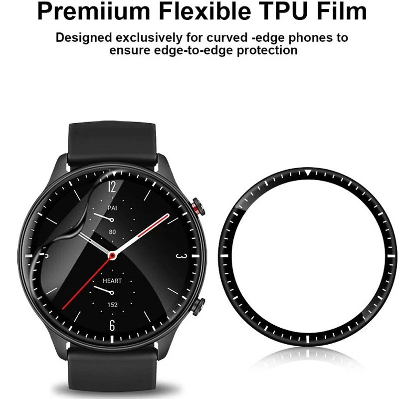 

3D Curved Full Edge Soft TPU Screen Protective Film Cover Protection For Huami Amazfit GTR 2 Watch GTR2 Smart Watch (Not Glass)