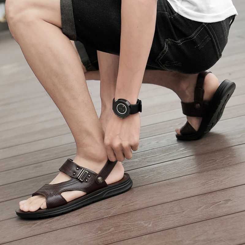 

Sandalias Transpirables Sandalias Para Hombre Sandals Men Summer Cuero Sandalia Rasteira For Sandale Homme Cuir De Sandali Uomo