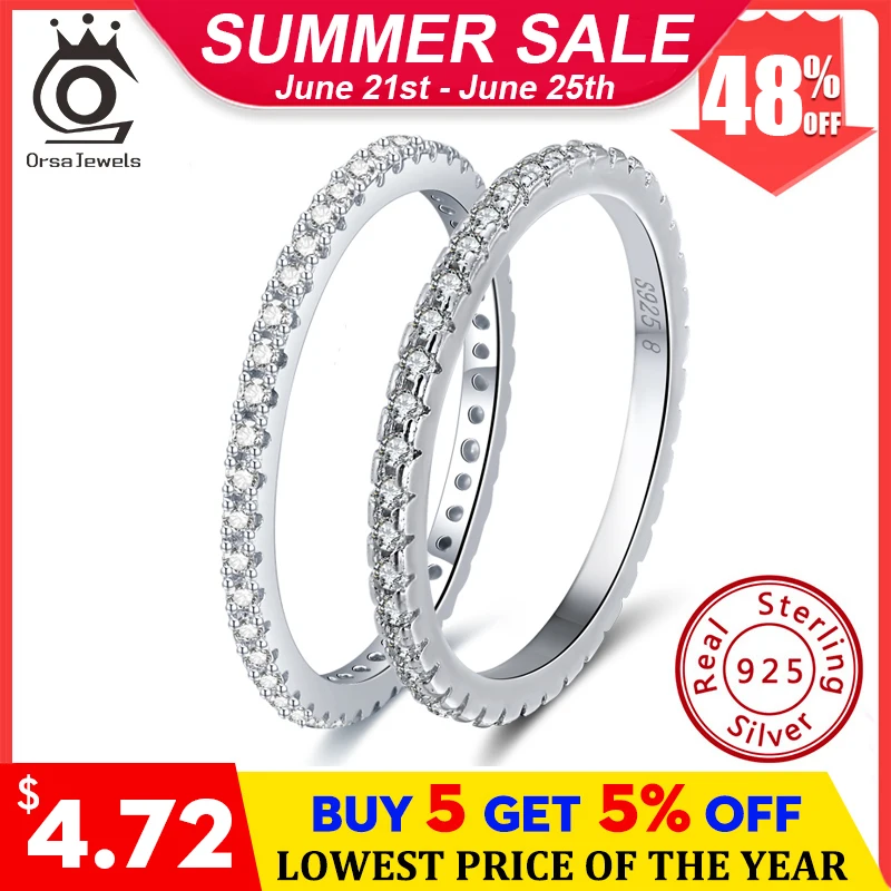 ORSA JEWELS кольцо из стерлингового серебра для женщин Настоящее серебро 925 пробы