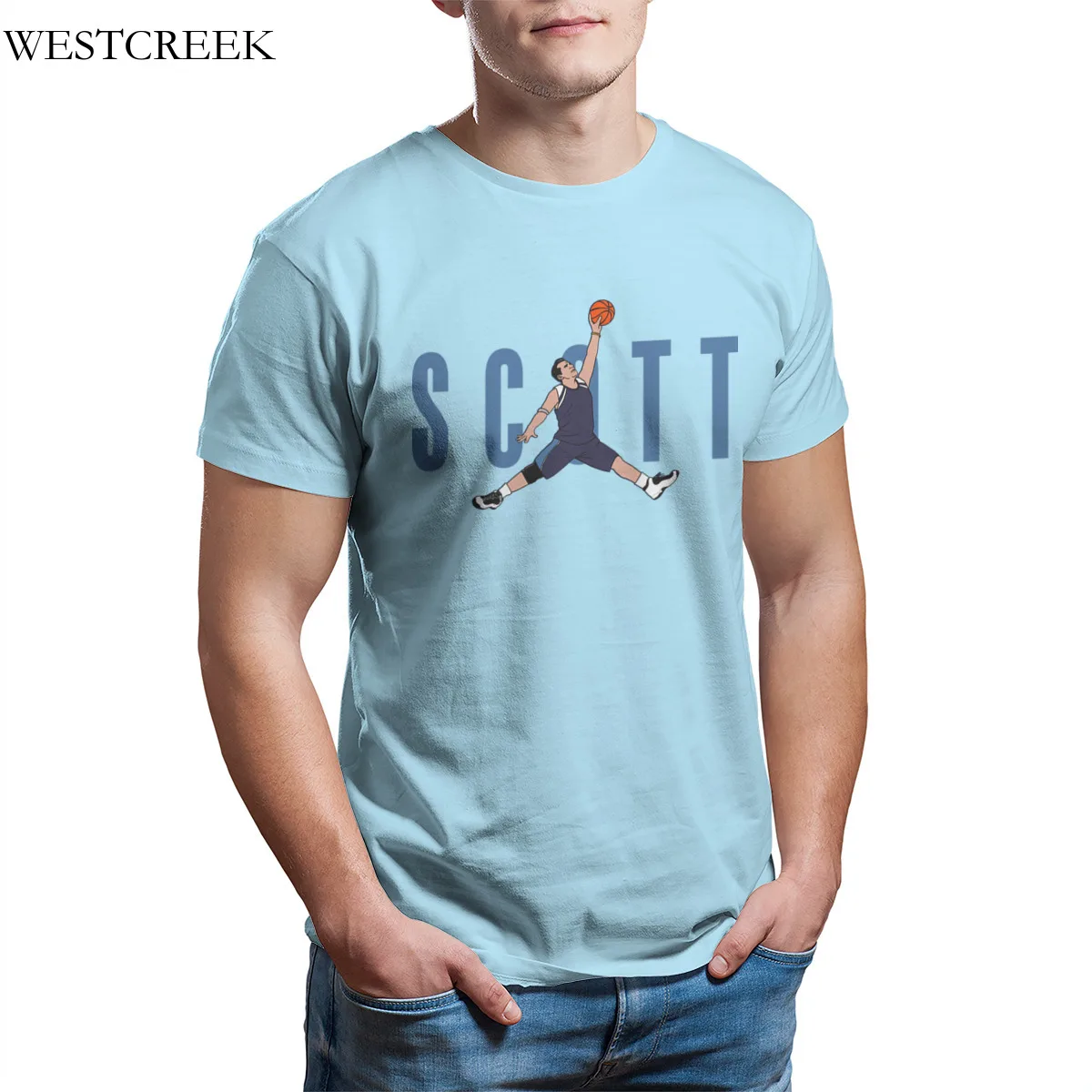 

Wholesale Men's T-Shirt Scott Fashion 4XL 5XL 6XL Round Collar Mens Clothes 45759