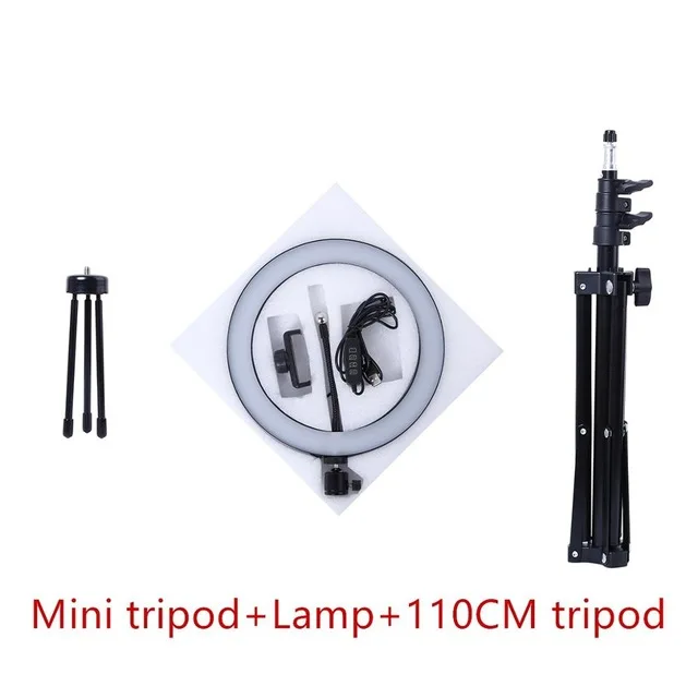 Include 110cm tripod Лампа для фото световое кольцо свет для фото Лампа для фотосъемки Кольцевая вспышка 16/20/26 см 64 светодиода селфи кольцо лампы фотовспышки с держатель штатива usb-разъем для студийной фотосъемки - Цвет: Include 110cm tripod