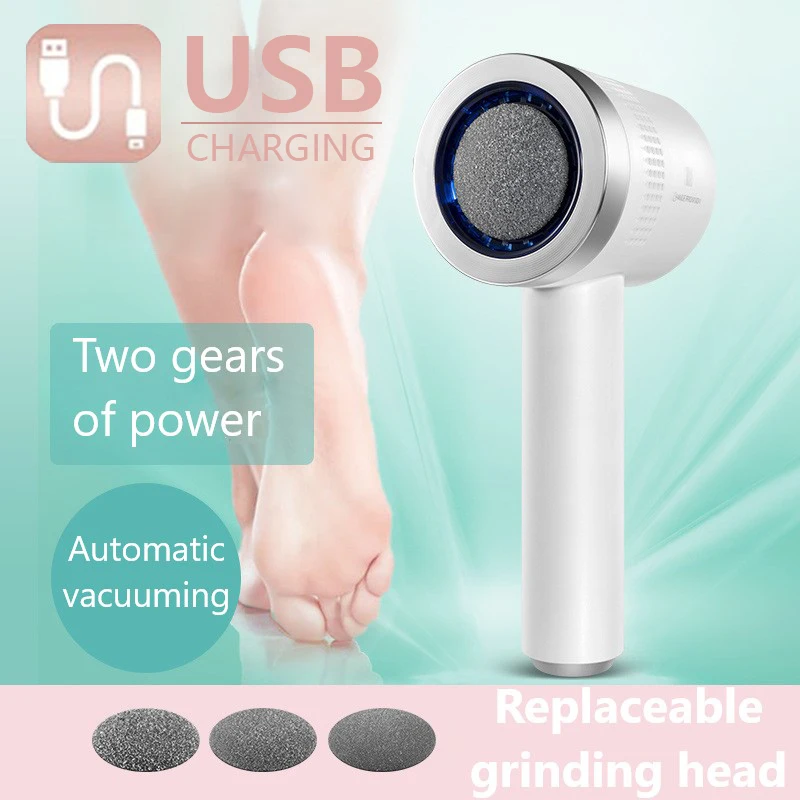 

Electric Foot File Grinder Exfoliating 2 Gears Foot Callus Dead Skin Remover Pedicure Tools With Suction Cleaner Type