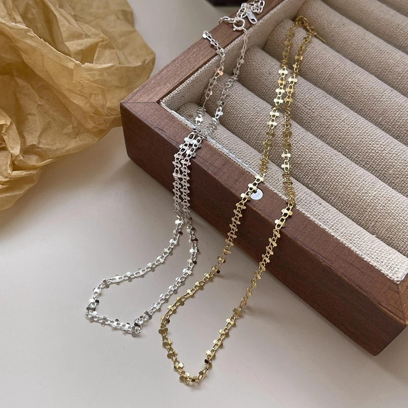 

Silvology 925 Sterling Silver Irregular Weave Chain Choker Necklace for Women Elegant Japan Korea Necklace Minimalist Jewelry