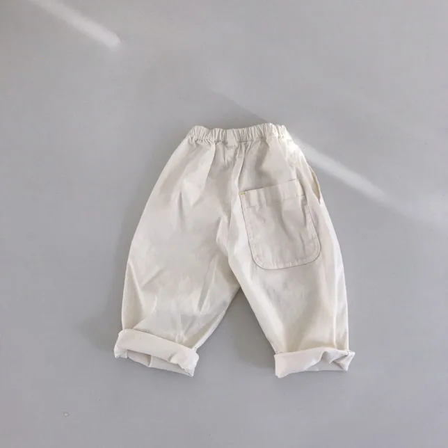 Детские однотонные штаны WLG бежевые хаки зеленые фиолетовые для мальчиков и