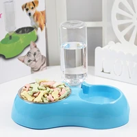 double pet bowls dog food water feeder stainless steel pet drinking dish feeder cat puppy feeding supplies small dog accessories
