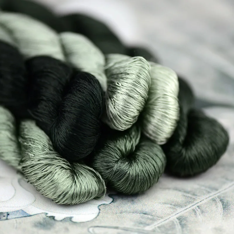 Шелковая нить для вышивки 1 шт./400 м/100% нить/ручная вышивка крестиком/цвет зеленого