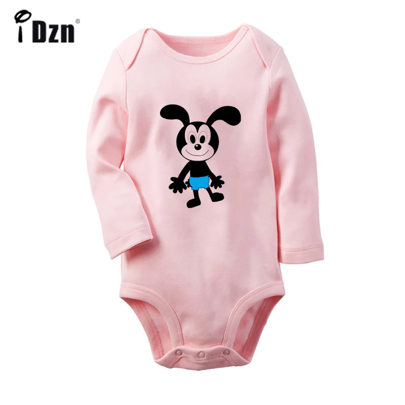 

Oswald the Lucky Rabbit Rabbit Duck FIG Illusion Art Printed Newborn Baby Outfits Long Sleeve Jumpsuit 100% Cotton