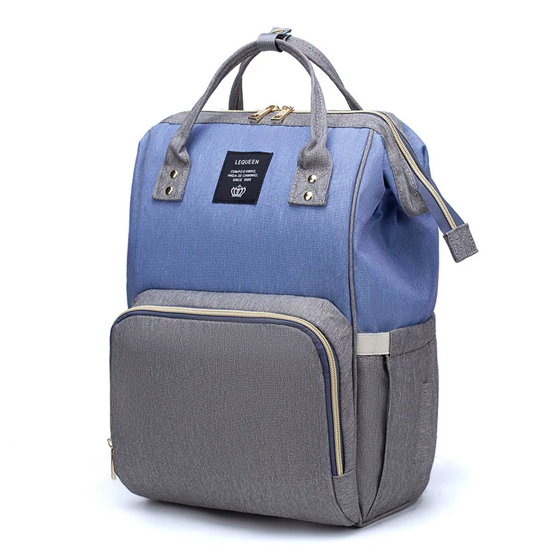Gray purple Сумка для детских подгузников, рюкзак с единорогом, модный рюкзак для мам и мам, брендовый рюкзак для мам, сумка для подгузников для мам - Цвет: Gray purple