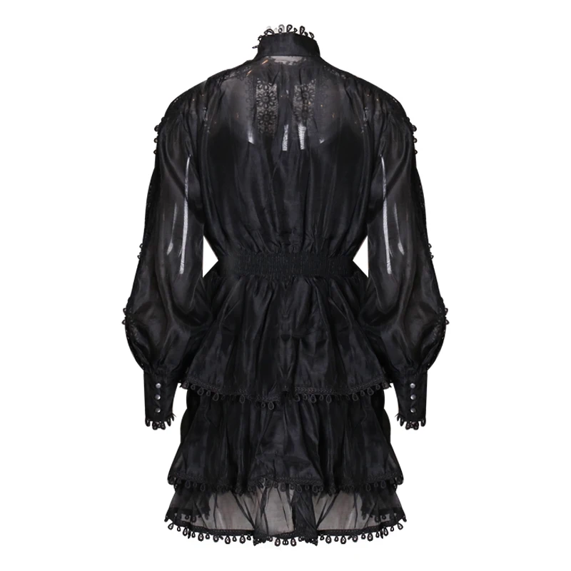 Платье с длинным рукавом TWOTWINSTYLE весеннее корейское воротником стойкой|Женские