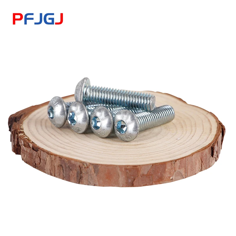 Peng Fa M3M4M5M6M8M10M12 Hex socket Screw Half Round head Bolts Mushroom Screws 10.9 Grade ISO7380 Galvanized | Обустройство дома