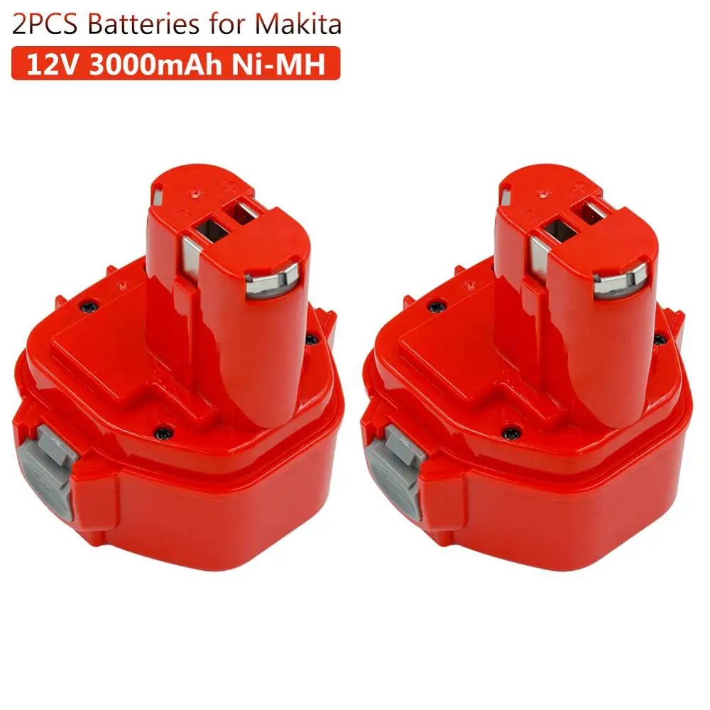

2PCS 3000mAh Ni-MH Rechargeable Battery for Makita 12v PA12 1220 1233 1222 1223 1235 6227D 6313D 6317D 6223D Cordless Battery