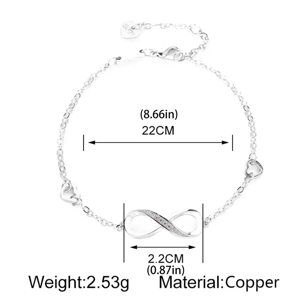 

2021 New Infinite love bracelet Korean version of women's simple hollow out geometric hand jewelry personality eternal jewelry