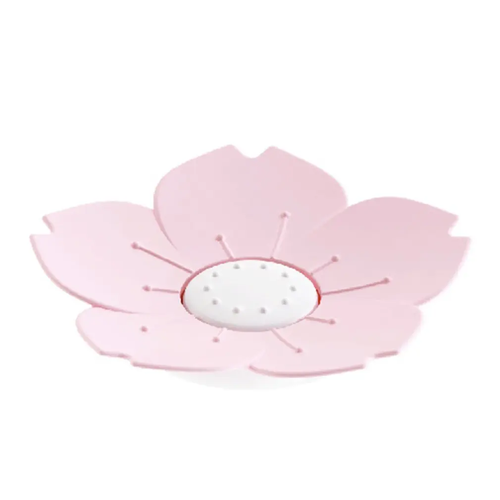 

Flower Shape Bathroom Soap Dish Plate Case Home Shower Travel Hiking Holder Container Soap Box Bathroom Draining Rack Soap Box