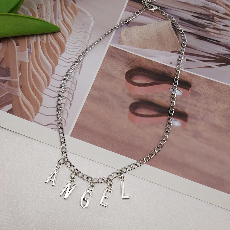 Ожерелье сделай сам с надписью и именем для женщин мужчин цепочка серебряного