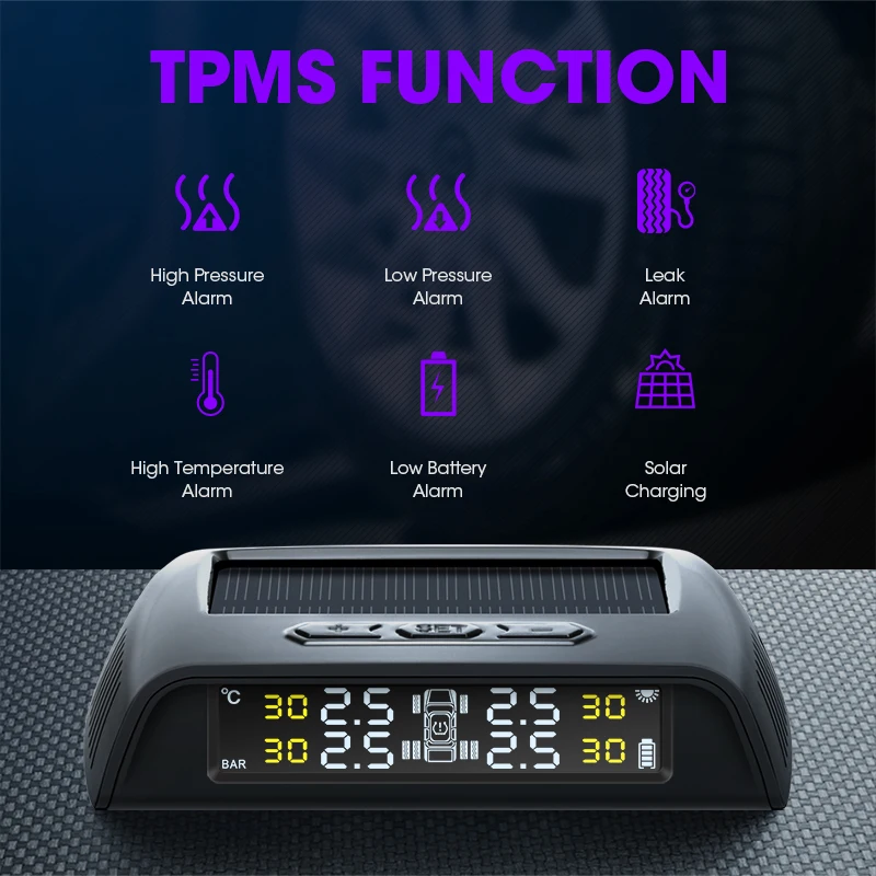 Vtopek TPMS автомобильный Грузовик Беспроводная Солнечная энергия универсальная