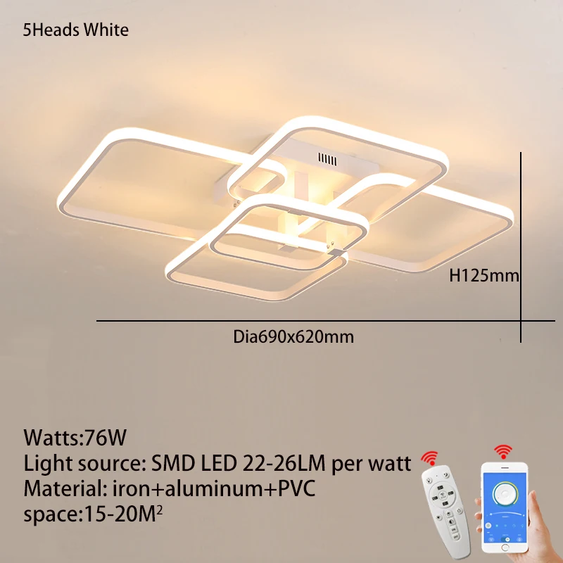 

FANPINFANDO LED люстра 3-5 головок, черный/белый