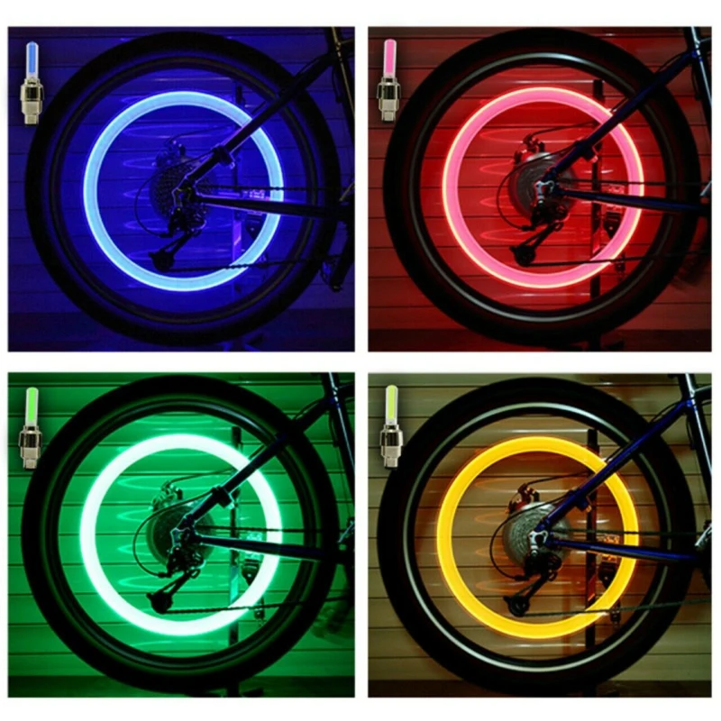 

2Pc Valve Stem LED CAP For Bike Bicycle Car Wheel Tire Light Lamp Decorative Lamp Motorcycle Accessories Поворотники На Мотоцикл