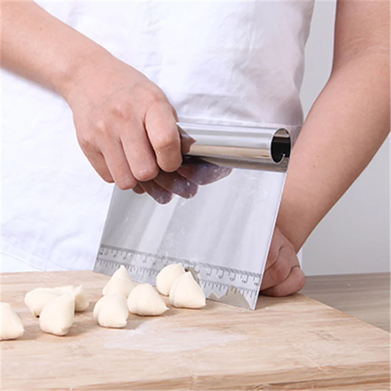 

Stainless Steel Cake Scraper Pastry Cutters Baking Cake Cooking Dough Scraper Dough cutter DIY Baking Decorating Tools Best